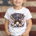 "Batter Up" Girls Baseball and Bow Tee Shirt