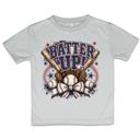  "Batter Up" Girls Baseball and Bow Tee Shirt