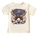  "Batter Up" Girls Baseball and Bow Tee Shirt