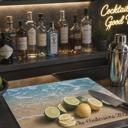  Ocean Personalized Tempered Glass Cutting Board 11" x 15" 