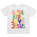  Cool Kids Love Jesus Kids Christian Tee Shirt