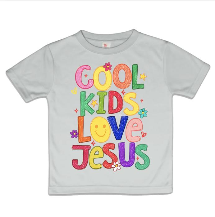 Cool Kids Love Jesus Kids Christian Tee Shirt