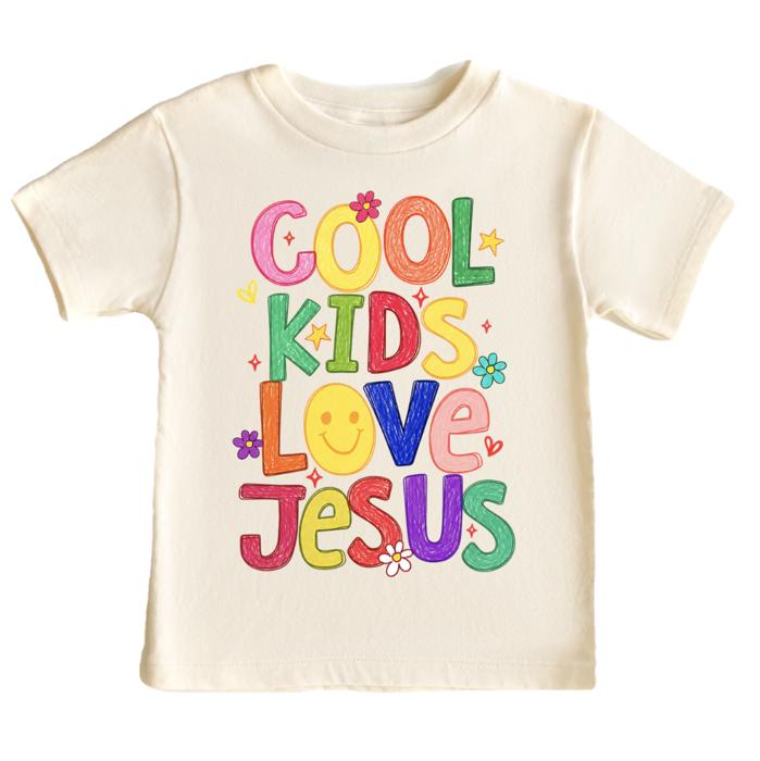 Cool Kids Love Jesus Kids Christian Tee Shirt