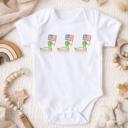  4th of July Mallards and Flags Baby Onesie
