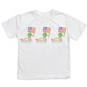  Mallards and Flags 4th of July Kids Tee Shirt