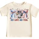  Red White and Feral Girls 4th of July Tee Shirt