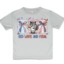  Red White and Feral Girls 4th of July Tee Shirt