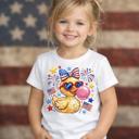  Yellow Ducky 4th of July Girls Tee Shirt