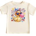  Yellow Ducky 4th of July Girls Tee Shirt