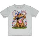  Highland Heifer Fireworks 4th of July Girls Tee Shirt