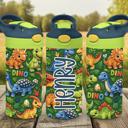  Colorful Personalized Dinosaur 12 oz flip top Tumbler 