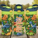  Colorful Personalized Dinosaur 12 oz flip top Tumbler 