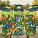  Colorful Personalized Dinosaur 12 oz flip top Tumbler 
