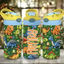  Colorful Personalized Dinosaur 12 oz flip top Tumbler 