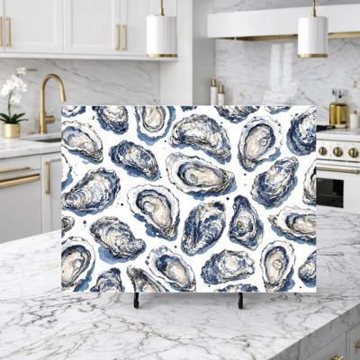 Oyster Tempered Glass Cutting Board 15" x 11"