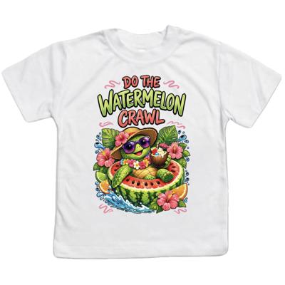 Do The Watermelon Crawl Turtle Summer Girls Tee Shirt