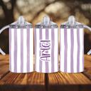  Cabana Pastel Stripes 12oz Baby Sippy Cup w/ 2 Lids, Personalized Name