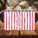  Cabana Pastel Stripes 12oz Baby Sippy Cup w/ 2 Lids, Personalized Name