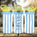  Girls Cabana Stripes  12oz Flip Top Spill Proof Tumbler, Personalized