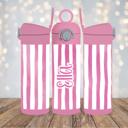  Cabana Stripes 12oz Girl Tumbler, Personalized Leak Proof Flip Top Sport Water Bottle