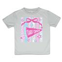  Retro Striped Floral Pennant Flag Coquette Bow Girls Back to School Shirt