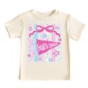  Retro Striped Floral Pennant Flag Coquette Bow Girls Back to School Shirt
