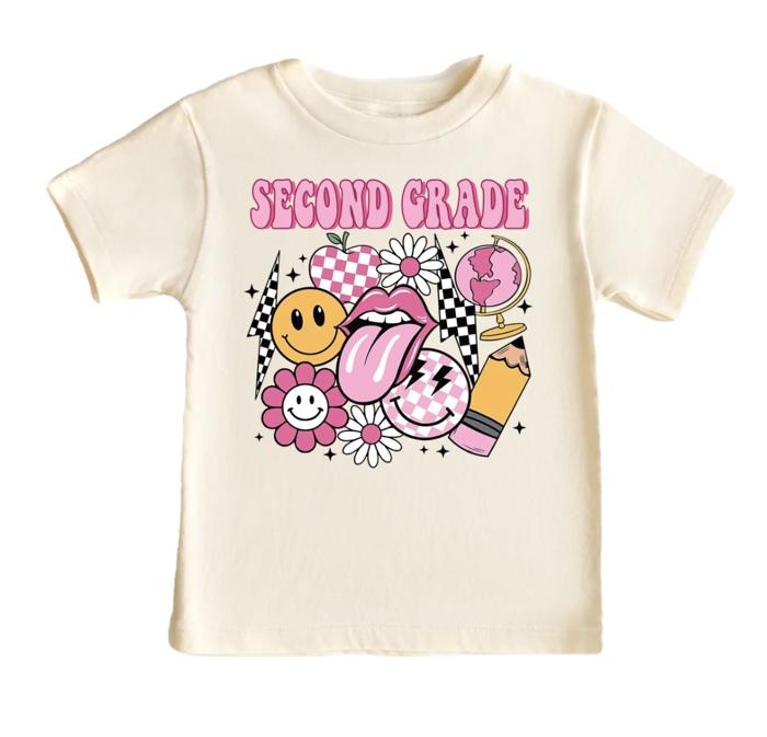 Back to School retro Vibes Girls Tee Shirt