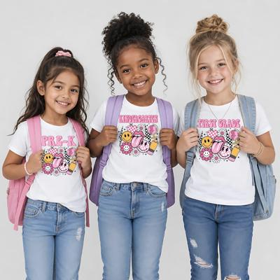 Back to School retro Vibes Girls Tee Shirt