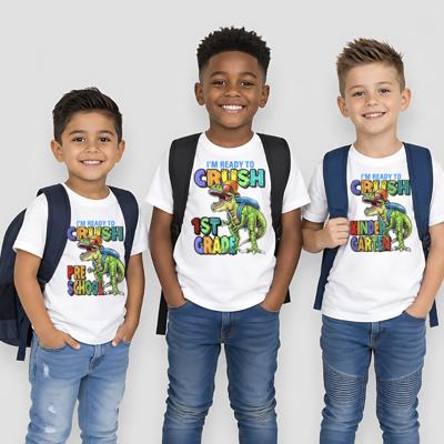 Ready to Crush School Boys Dinosaur Tee Shirt