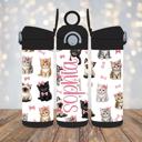  Kittens Personalised 12 oz Flip Top Kids Water Bottle