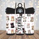  Kittens Personalised 12 oz Flip Top Kids Water Bottle
