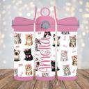  Kittens Personalised 12 oz Flip Top Kids Water Bottle