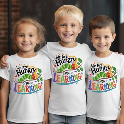 Hungry Caterpillar Hungry for Learning Kids Back to School Tee Shirt 
