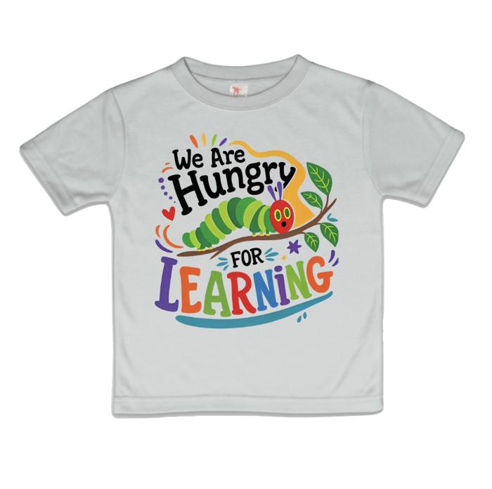 Hungry Caterpillar Hungry for Learning Kids Back to School Tee Shirt 