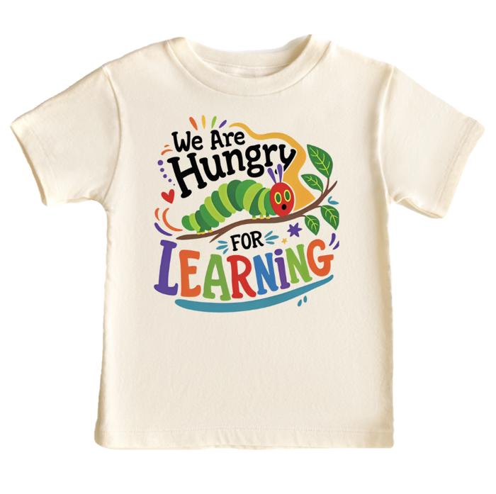 Hungry Caterpillar Hungry for Learning Kids Back to School Tee Shirt 