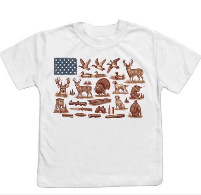 Hunting Flag Kids Tee Shirt