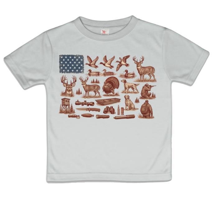 Hunting Flag Kids Tee Shirt