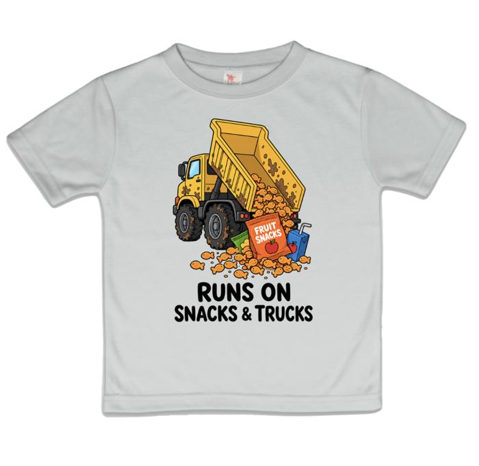 Runs on Snacks and Trucks Boys Tee Shirt