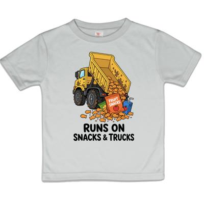 Runs on Snacks and Trucks Boys Tee Shirt