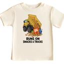  Runs on Snacks and Trucks Boys Tee Shirt