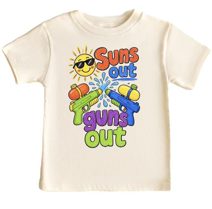 Suns out Guns out Kids Summer Tee Shirt