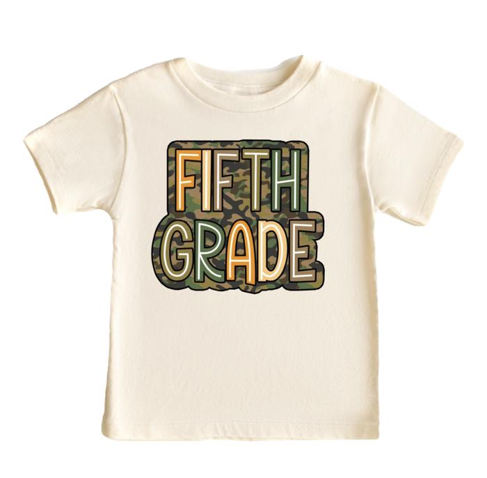 Back to School Camo Grade Kids Tee Shirt