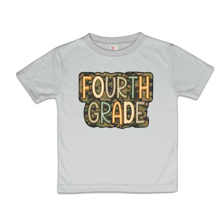 Back to School Camo Grade Kids Tee Shirt