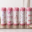  Girls Personalized Pink Flip Top 12 oz Tumblers and Straw