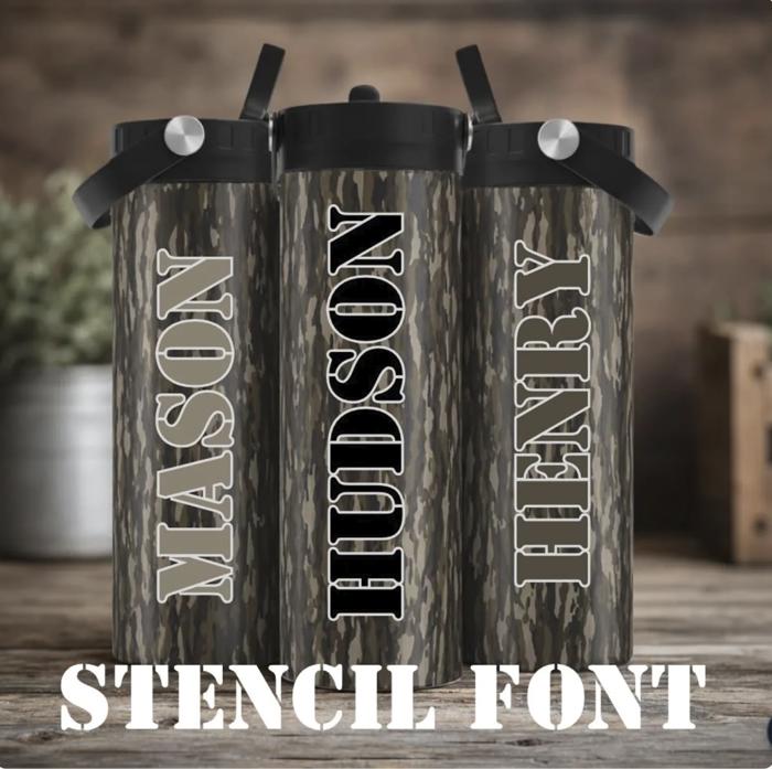 Camo 20 oz Flip Top Swing Handle Tumbler 