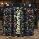 20 oz Kids Racing Tumbler, Personalized Truck Cup, Boys Water Bottle, Monster Truck Cup, Custom Kids Tumbler, Motocross Birthday Gift