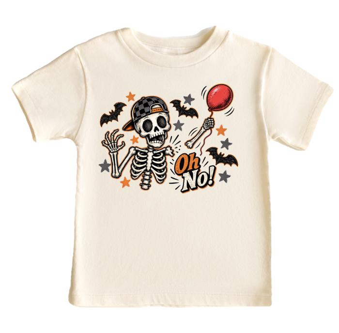 Skeleton Losing Arm Funny Kids Halloween Tee Shirt