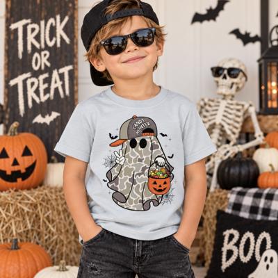 Candy Hunter Boys Halloween Ghost Tee Shirt