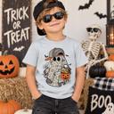  Candy Hunter Boys Halloween Ghost Tee Shirt