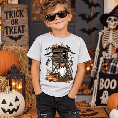 Boys Hunting Stand Halloween Tee Shirt
